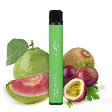 ELF BAR 800 - Kiwi Passion Fruit Guava 0% - Bez Nikotínu Jednorázová Elektronická Cigareta