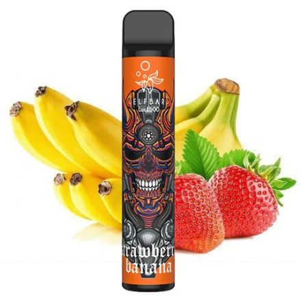 ELF BAR 1500 Lux - Strawberry Banana 5% Jednorázová Elektronická Cigareta