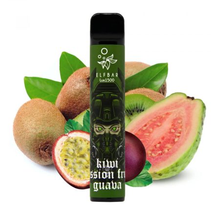 ELF BAR 1500 Lux - Kiwi Passion Fruit Guava 2% Jednorázová Elektronická Cigareta