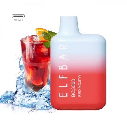 ELF BAR BC3000 - Red Mojito 5% Jednorázová Elektronická Cigareta - Nabíjateľné