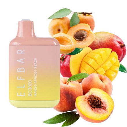 ELF BAR BC3000 - Mango Apricot Peach 5% Jednorázová Elektronická Cigareta - Nabíjateľné