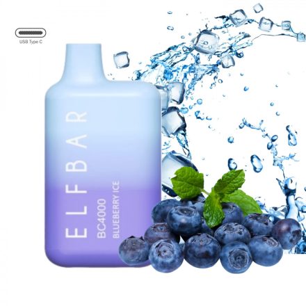 ELF BAR BC4000 - Blueberry Ice 5% Jednorázová Elektronická Cigareta - Nabíjateľné
