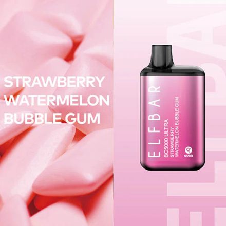 ELF BAR BC5000 Ultra - Strawberry Watermelon Bubble Gum 5% Jednorázová Elektronická Cigareta